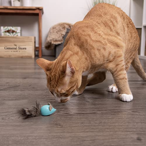 Smartykat Instincts Sneaky Slider Rolling Interactive Cat Toy - Blue, One Size #TOP2