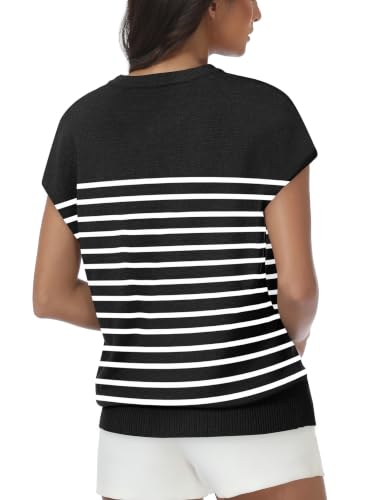 Image of Womens Tops Summer Sweaters Short Sleeve Shirts Dressy Casual Basic Casual Cap Sleeve Tops Beach Vacation Clothes
