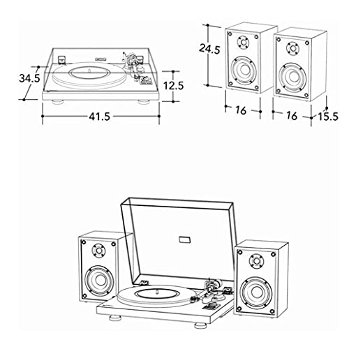 Gramophone, avec Haut-parleurs stéréo, Tourne-Disque en Bois sans Fil à 2 Vitesses, Prend en Charge Le Vinyle, Sortie… - Les Beatles, Paul McCartney, John Lennon, RIngo Starr, George Harrison Gramophone, avec Haut-parleurs stéréo, Tourne-Disque en Bois sans Fil à 2 Vitesses, Prend en Charge Le Vinyle, Sortie… – Image 7