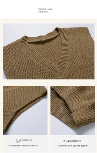 Men's Winter V-Neck Knitwear Thick Solid Color Loose Knitwear Knitwear Vest2