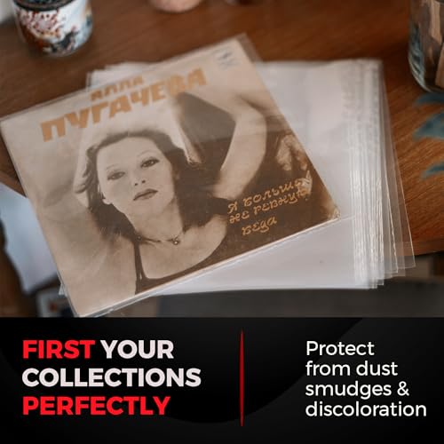 120 Pack Vinyl Outer Record Sleeves – 12.75-inch and 3mil Thick - Anti-Static Dust, Moisture and Protection & Scratch-Resistant