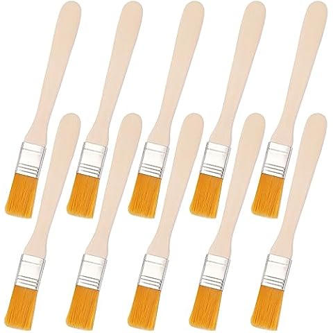 10 PCS Yellow-Hair Flat Brush Set Cover
