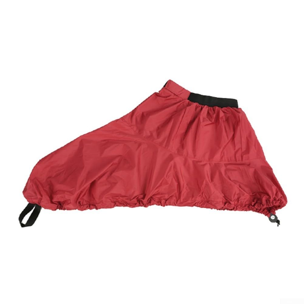 Shophubio Spray Deck Cover for Canoe Boat with Adjustable Waist and Quick Release Strap, Waterproof Cockpit Skirt Compatible with Multiple Sizes(Red)