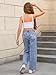 WDIRARA Girl's Bow Print Back Zipper Fly Elastic High Waist Denim Pants Basic Wide Leg Jeans Blue Pink 10Y