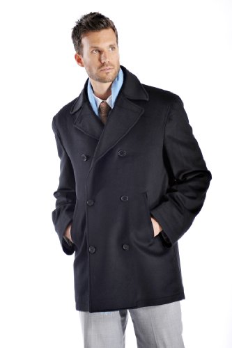 Cashmere Boutique 30% Cashmere and 70% Fine Wool Pea Coats for Men – Double Breasted, Soft and Warm2