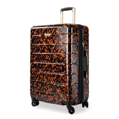 Image of Ricardo Beverly Hills Cambria Hardside Luggage | Stylish Suitcase with Wheels for Effortless Travel, Expandable and Secure TSA-Locked Packing, 24-inch Medium Checked (Tortoise, Checked Medium 24-Inch)