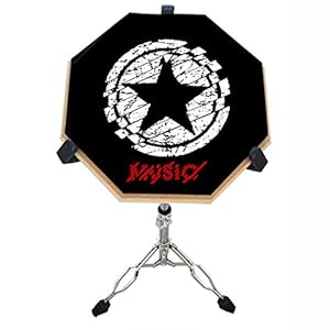 QLTY 12 inch 2-zijdige Stille Stomme Drum Pad,rubber Drum Practice Pad, drum Pad Percussie Pad, met verstelbare…