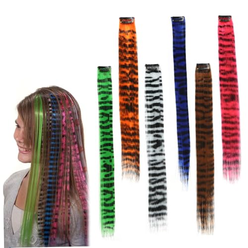 Extensiones de cabello sintéticas lisas de 18 pulgadas: añade color a rayas sin dañar tu pelo