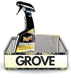 Supreme Shine Auto Surface Protector Spray 16 oz Bundle with Microfiber Cloth - High-Gloss Car Shine - UV Protection for Vinyl, Rubber & Plastic - Car Interior Detailer Spray Protectant - (2 Items)