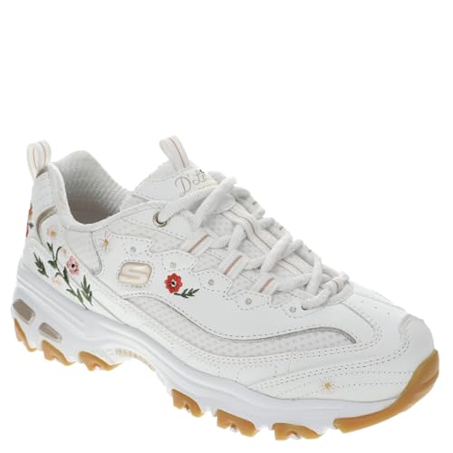 Skechers Da donna D'Lites-Spring Bloom, bianco, 6