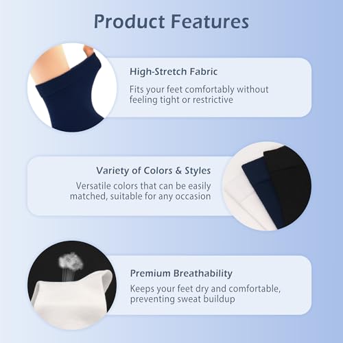 Image of Womens Viscose Bamboo Crew Socks Thin Casual Ultra Soft Colorful Above Ankle Socks Breathable Comfortable 3 /6 Pairs