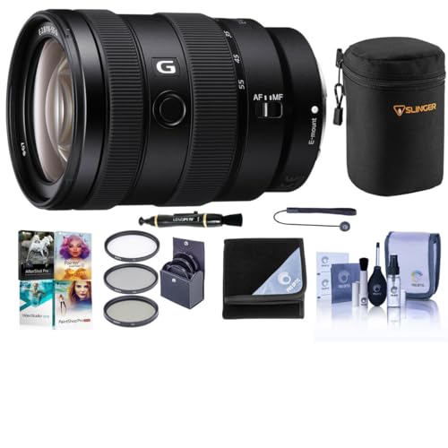 Sony E 16-55mm f/2.8 G Lens, Bundle with ProOptic 67mm Filter Kit, Case, Cap Tether, Cleaning, Wrap, Pen Cleaner, PC Software