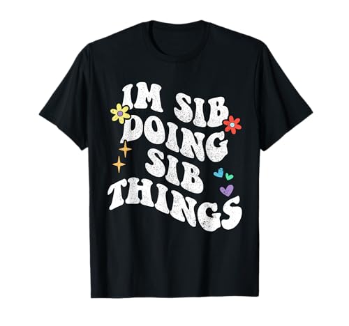 Photo de Retro Groovy Im SIB Doing SIB Things Funny Fete des Mères T-Shirt