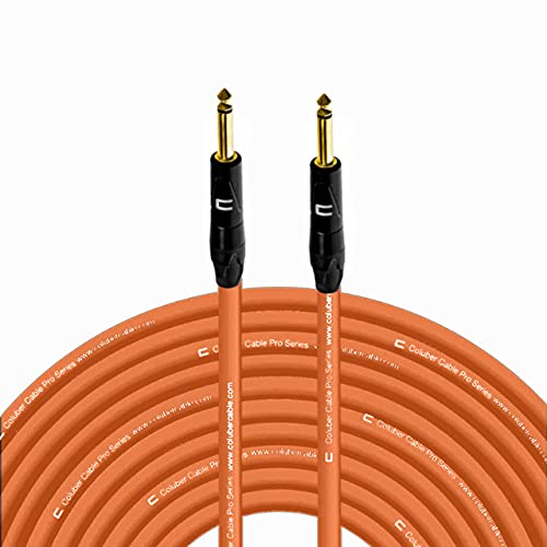 COLUBER CABLE 1/4" TS Male to 1/4" TS Male 100 ft - orange