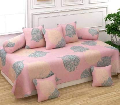 Castiqa 5D Microfiber Diwan Covers Set of 8Pcs (5+2+1) (Multifloral)-image-42