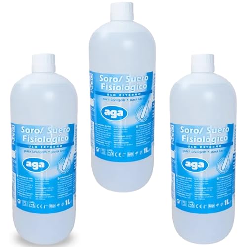 GERCARE Suero Fisiologico 1000ml. Solución Salina de 9 Gramos de Sal por Litro. Suero Fisiológico Bebe. Solución Salina para Limpieza y Cuidado. Suero Con Conservantes