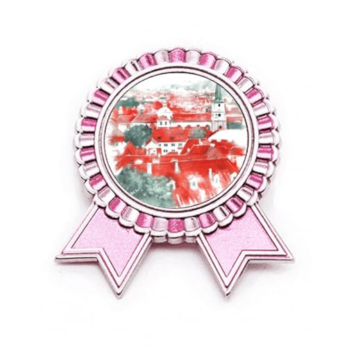Broche rose Russie métal de qualité supérieure pour tenue élégante