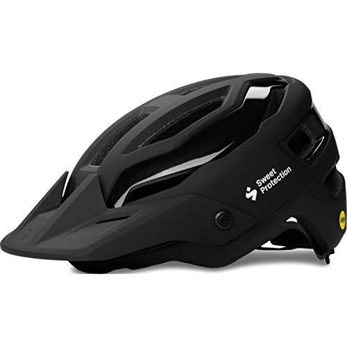 Sweet Protection Trailblazer MIPS Bike Helmet - Advanced Biking Gear with Adjustable Visor, Variable Shell Technology, and Superior Ventilation, Matte Black, M/L