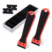 Kit De Grattoir 6 Pièces - Grattoir Double Face Plastique + 6 Embouts Pour Colle, Mastic, Réparation Murale