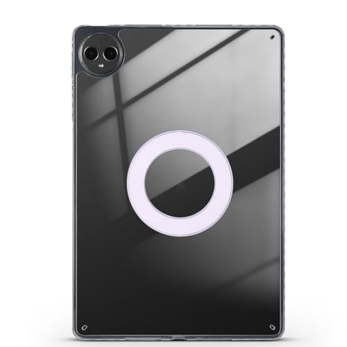 Compatible with Huawei Matepad Pro 12.2" (2024) Magnetic Case with Removable Folio Cover Shockproof Cover TPU Bumper Protective Trifold Stand Case Clear Back Shell,Auto Sleep/Wake(Black)