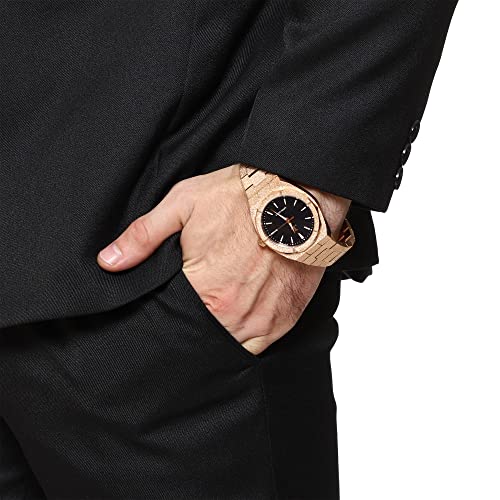 Image of Men's Luxury Premium Stainsteel Steel Band, Japanse Miyota Movement, Waterproof Wrist Quartz Watch