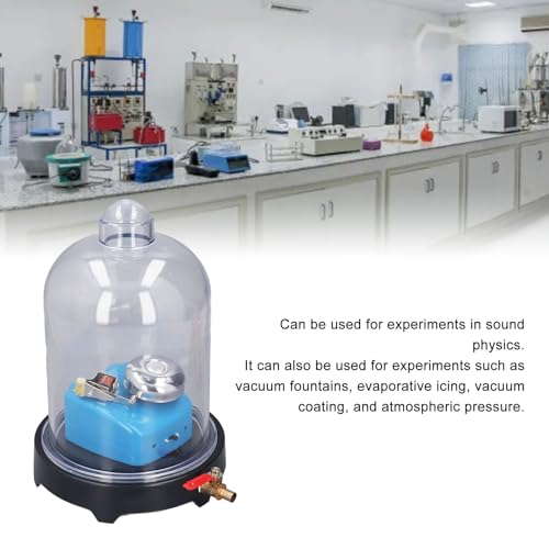 Image of Fabater Vacuum Jar with Base, Sound Physics Demonstration, Vacuuming Demonstration Hood Teaching Tools for Classroom Laboratory, Vacuum Jar Set, Easy