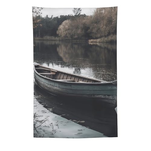 Tapisserie murale Boat by The Lake 152x228 cm décoration verticale pour salon