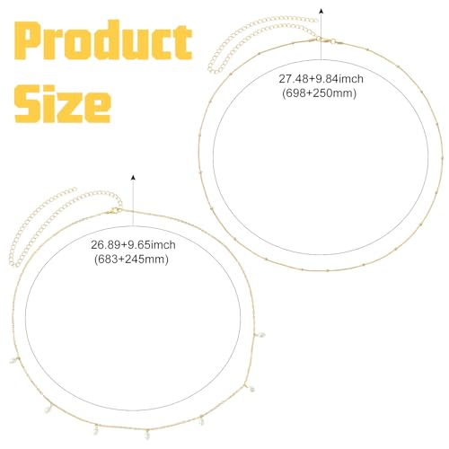 LiQunSweet 2 Pcs Imitation Pearl Tassel Chain Belts Waist Belly Body Chain Belt Body Accessories Jewelry for Women Dresses Jeans Decoration2