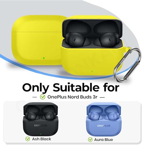Image of Soft Silicone Case Cover Compatible for OnePlus Nord Buds 3r (2025) -Yellow