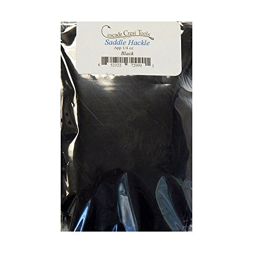 Cascade crest Saddle Hackle Black