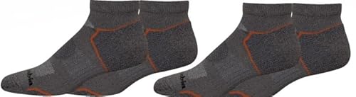 Columbia Sports Men's Low Cut Balance Point Walking Socks 4-Pack, Dark Grey, 6-12