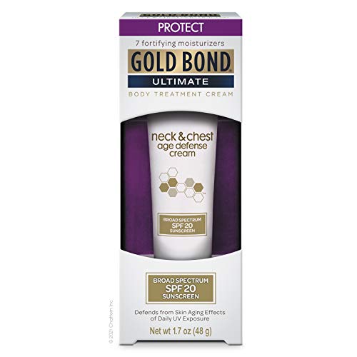Gold Bond Neck and Chest Age Defense Cream 1.7 oz, With Broad Spectrum SPF 20 Sunscreen