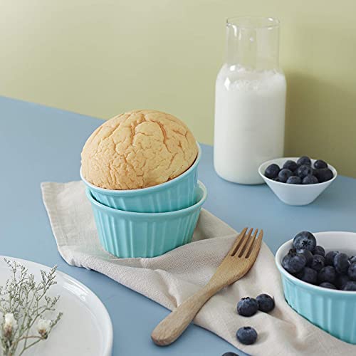 image for LIFVER Creme Brulee Ramekins, 8 Oz Ramekins,Small Mini Baking Ceramic 
