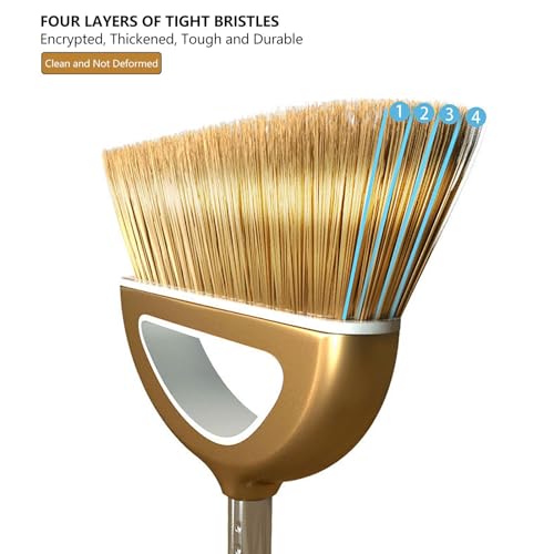 Kehrschaufel und Besen Set - Kehrschaufel und Besen Set mit langem Stiel | magischer Besen mit antihaftbeschichtetem Feger mit Kammfilter | Kehrschaufel und Besen Set – Bild 8