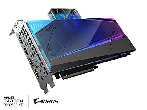 Image of GIGABYTE AORUS Radeon RX 6900 XT Xtreme WATERFORCE WB 16G Graphics Card, WATERFORCE Water Block Cooling System, 16GB 256-bit GDDR6, GV-R69XTAORUSX WB-16GD Video Card