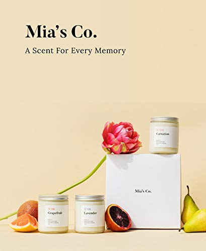 Mia's Co Lemon Tea Scented Candle, Handmade With Natural Soy Wax And Cotton Wicks, 7.5 Oz Minimalist Candle For Home, Long Lasting Burning, Candle Gift For Women #TOP1