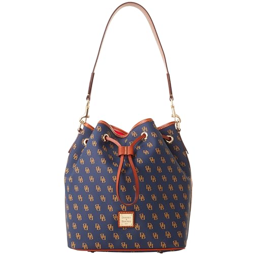 Dooney & Bourke Bolso de mano, cordón Gretta, marino, Talla única, Cubeta