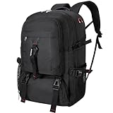 [TORIBIO] 登山リュック バックパック 40L 大容量 靴収納 リュック 拡張可能 機内持ち込み トラベルバック リュックサック ラップトップコンパートメント ビジネス 軽量 防水 キャンプ アウトドア 男女兼用 国内 海外 旅行 出張 防災 黒