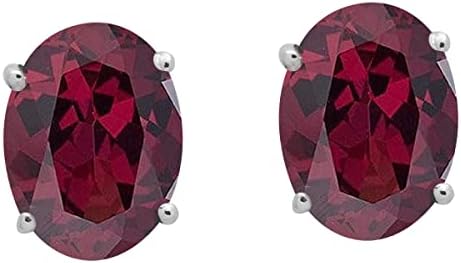 Carillon 925 Sterling Silver Oval 2 Ctw Multi Choice Gemstone Women's Stud Wedding Earring