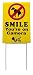 VINBOX NO DOG POOP - SMILE YOU'RE ON CAMERA 8'',X12'', Plastic Coroplast Sign with Stake y