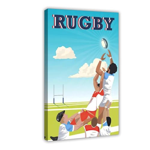 Toile rugby aesthetics pour décoration murale de chambre et bureau