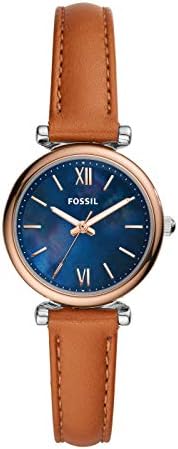 Fossil Montre Gilmore Pour Femme - Cadran Argenté - Bracelet Acier Ou Cuir - Étanche 50 M - Quartz