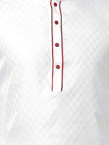 Image of VASTRAMAY Men Soft Cotton Kurta with Buttoned Cuff & Churidar Pyjama Set - Comfortable Ethnic Wear for Eid, Holi, Weddings & Festive Occasions - Stylish Traditional Cotton Kurta Pyjama
