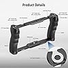 NEEWER Video Camera Cage Rig with Arca Base, Double Handles, 3/8 Inch ARRI Socket & 1/4 Inch Thread, Cold Shoes, Universal Stabiliser Compatible with SmallRig NEEWER Base Plate 15 mm Rods, CA016 #1
