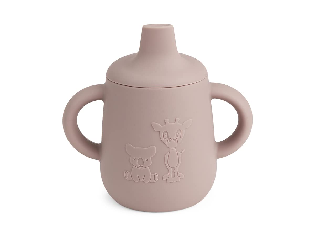 Nuuroo Woodrose Aiko Silicone Cup With Sippy Lid – 140 Ml Lfgb Food-Grade Silicone Training Cup With Handles, Dishwasher & Microwave Safe, Designed In Denmark (Woodrose)