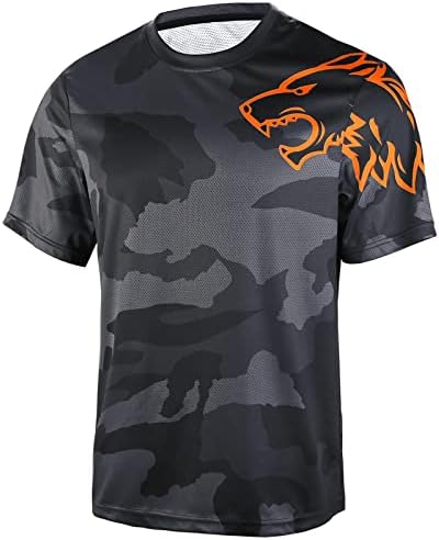 Wisdom Leaves Men Mountain Bike Jersey Short Sleeve Motocross Jersey Off-Road Downhill Shirts Quick Dry