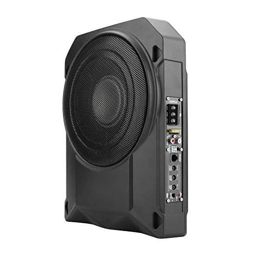 Under-Seat Subwoofer 600W Bil Aktiv Under Seat Subwoofer Woofer Högtalare Universal Ljudförstärkare Svartfärg Rostfritt stål Mesh