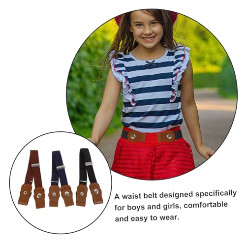 3Pcs Elastic Waist Belt for Boys and Flexible Stretchy Design Light for Dresses Jeans and Everyday Use4
