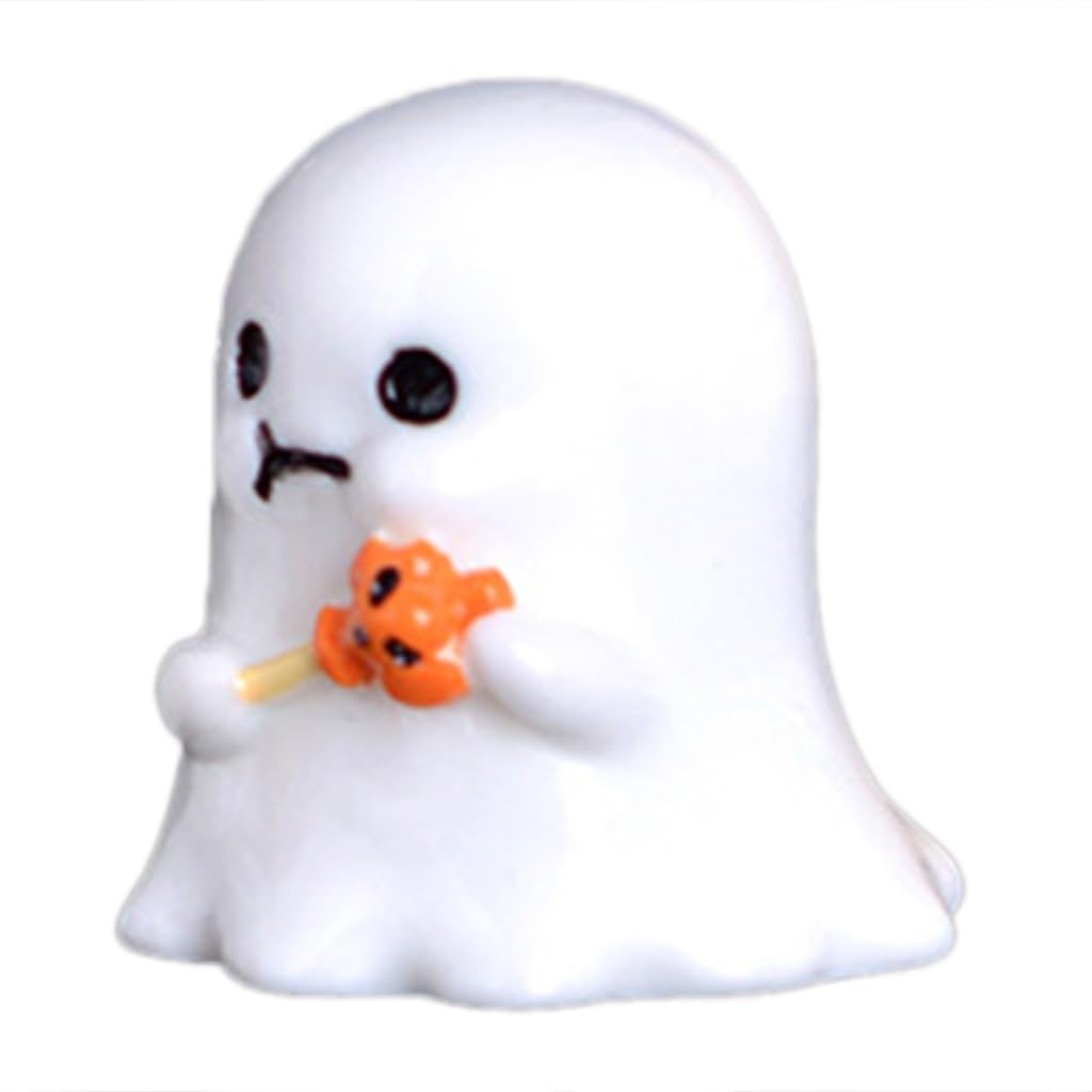 Kalttoy 3 Miniature Fun Decorations Cartoon Pumpkin Ghost Figurine Ornament