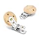 RUBY 10 Stücke Schnullerclip, Natur Schnullerclips Holz Schadstofffrei, Baby Schnuller Clips, Dummy Clip Halter FüR Baby Und Kind (10Stücke-n)